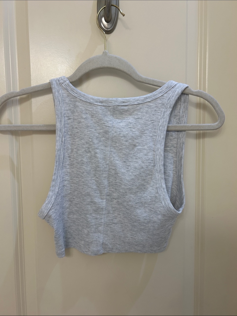 ZARA Light Gray Ribbed Crop Tank - Picture 3 of 3